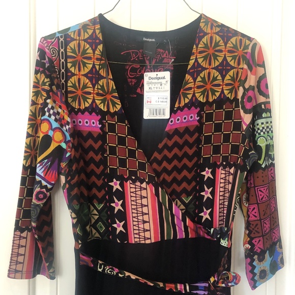 Desigual NWT XL Faux Wrap Dress - Picture 3 of 4